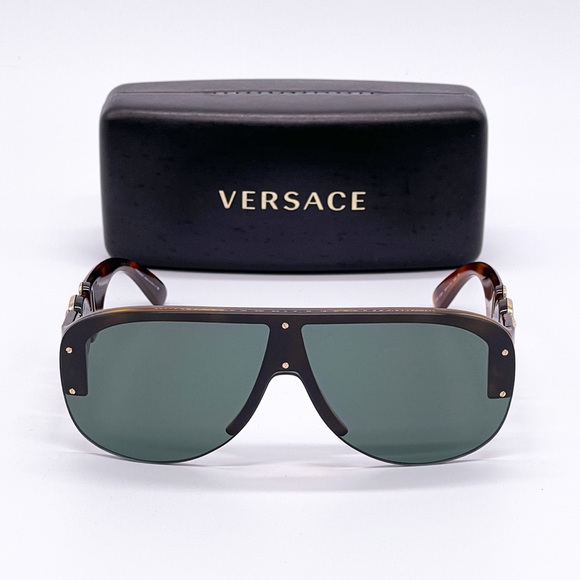 NEW VERSACE VE4391 5317/71 HAVANA SHIELD UNISEX SUNGLASSES VERSACE VE 4391 main image 13